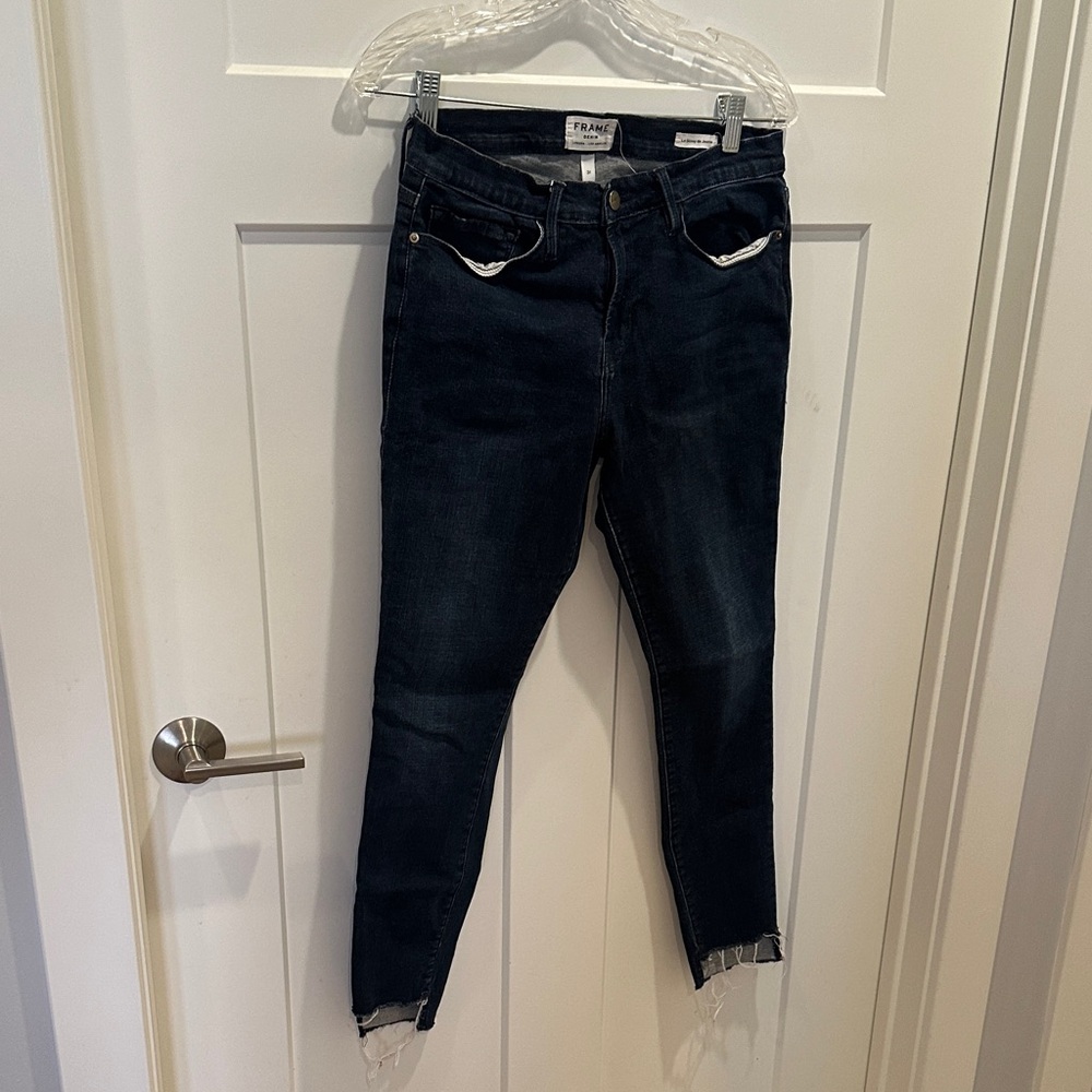 Frame Denim Women's Deep Indigo Skinny Jeans